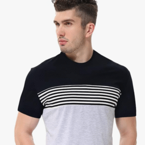 fanideaz mens cotton half sleeve striped round neck t shirt
