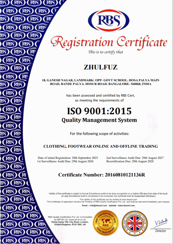About Us iso crtificates