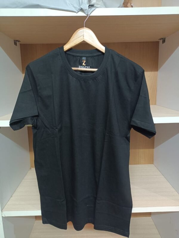 zhulfuz t shirts 180 gsm biowashed cotton || color black || size large