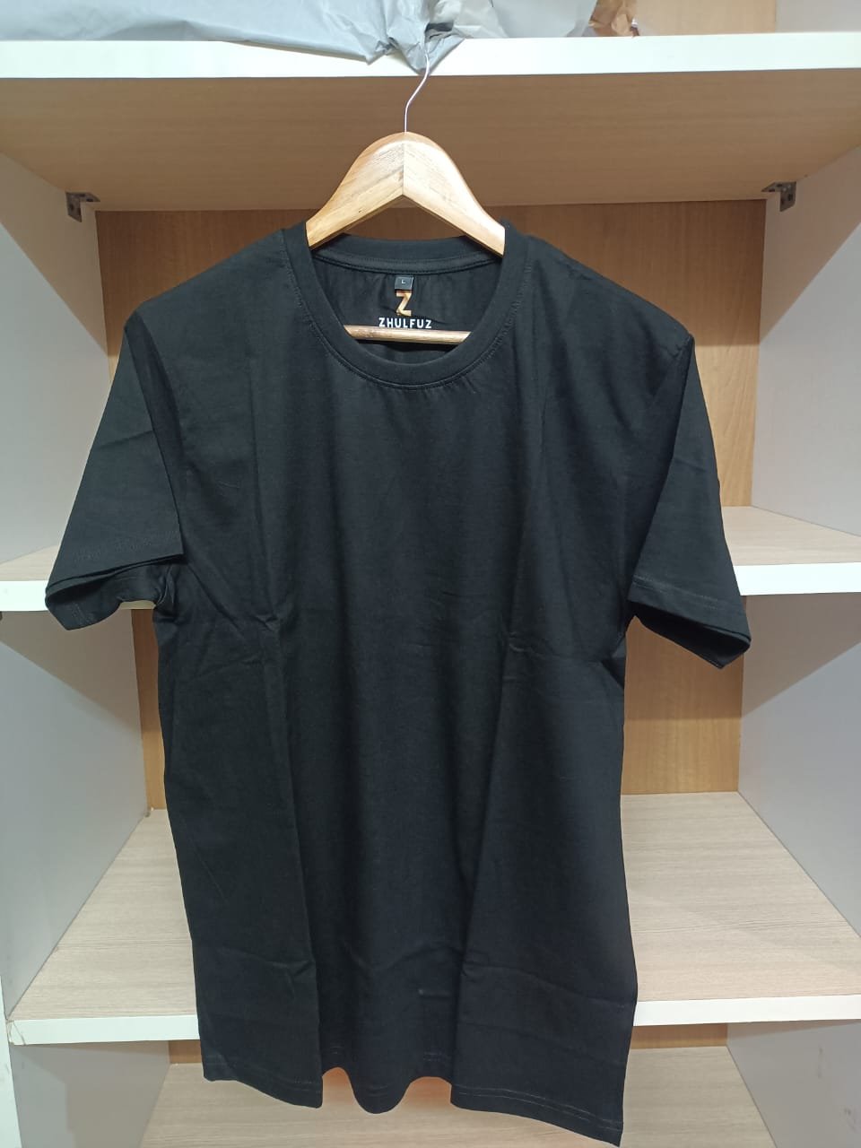 zhulfuz t shirts 180 gsm biowashed cotton || color black || size large