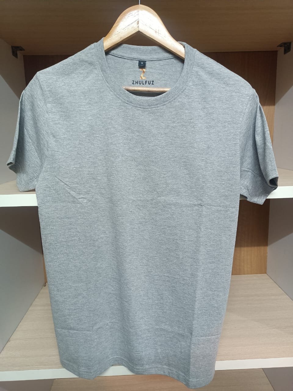 zhulfuz t shirts 180 gsm biowashed cotton || color grey || size small