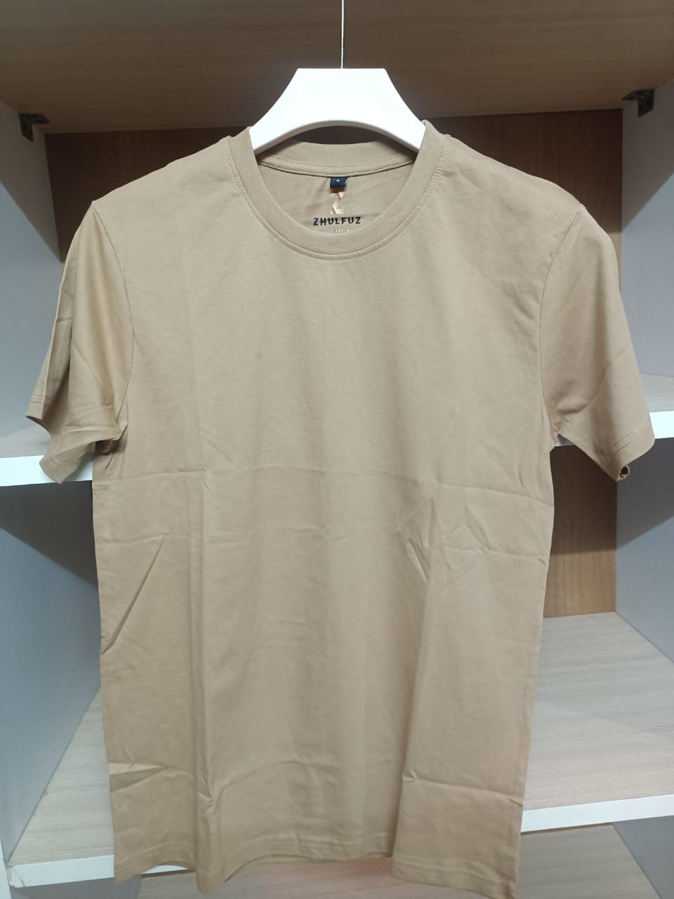 zhulfuz t shirts 180 gsm biowashed cotton || color peach || size small