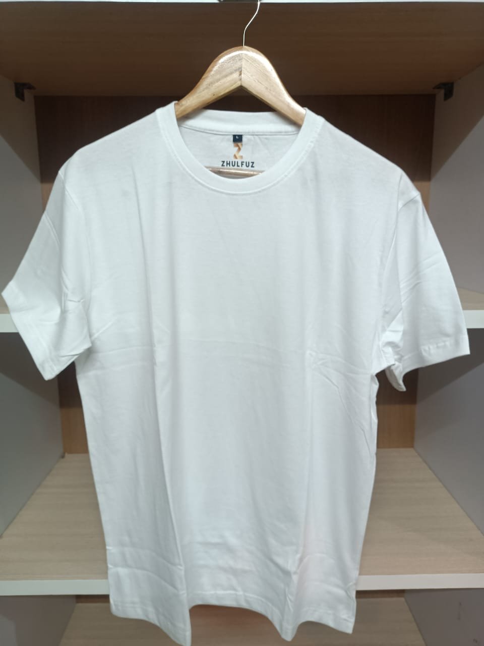 zhulfuz t shirts 180 gsm biowashed cotton || color white|| size large