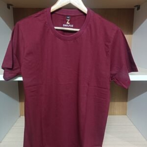 zhulfuz t shirts 180 gsm biowashed cotton || color maroon|| size medium