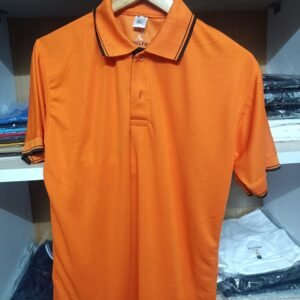 zhulfuz double tapping polo t shirt for man | color orange| size xl