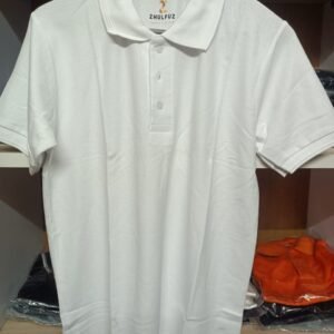 zhulfuz classic polo t shirt for man | color white | size large
