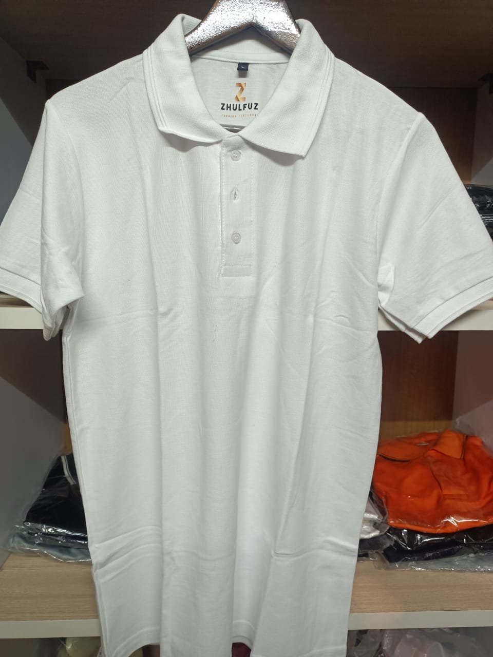 zhulfuz classic polo t shirt for man | color white | size large