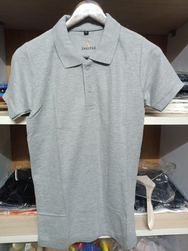 zhulfuz classic polo t shirt for man | color grey | size small
