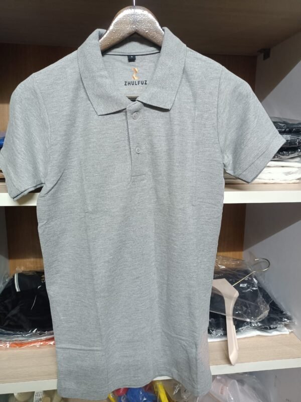 zhulfuz classic polo t shirt for man | color grey | size small