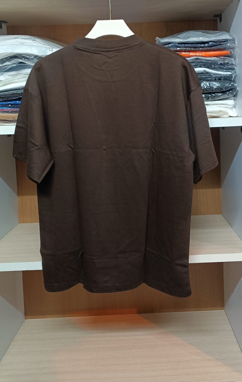 zhulfuz branded t shirts 240 gsm oversized cotton size xl || color coffee zhulfuz branded t shirts 240 gsm oversized cotton size xl || color coffee
