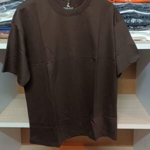 zhulfuz branded t shirts 240 gsm oversized cotton size xl || color coffee