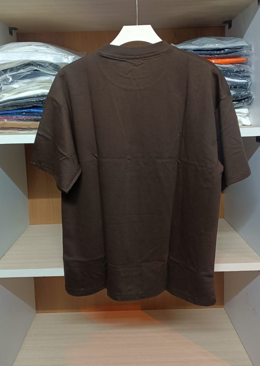 zhulfuz branded t shirts 240 gsm oversized cotton size xl || color coffee zhulfuz branded t shirts 240 gsm oversized cotton size xl || color coffee