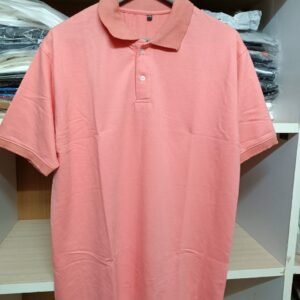 french terry 240 gsm polo t shirt || color pink, size xxl)