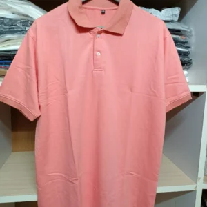 french terry 240 gsm polo t shirt || color pink, size xxl)